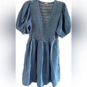 Denim Dress with smocked bodice by GAP Size XL EUC